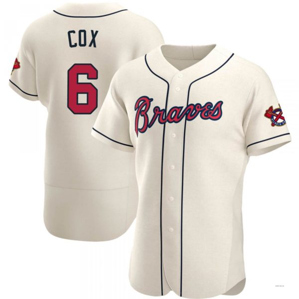 Atlanta Braves #6 Bobby Cox Cream Alternate Jersey Stitches Baseball Jerseys baseball jersey product view 1