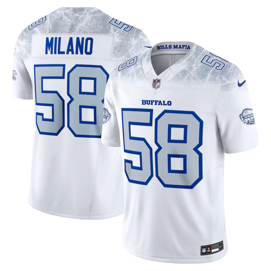 Matt Milano Buffalo Bills 2025 Rivalries Collection Jersey - White football jersey product view 1