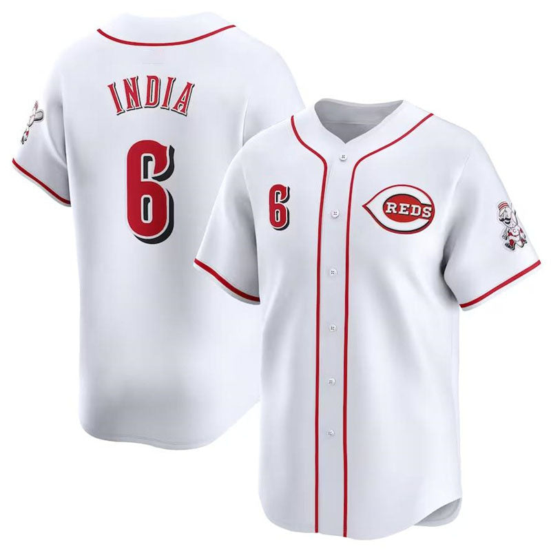 Cincinnati Reds #6 Jonathan India White Home Cooperstown Collection Player Jersey Baseball Jerseys baseball jersey product view 1