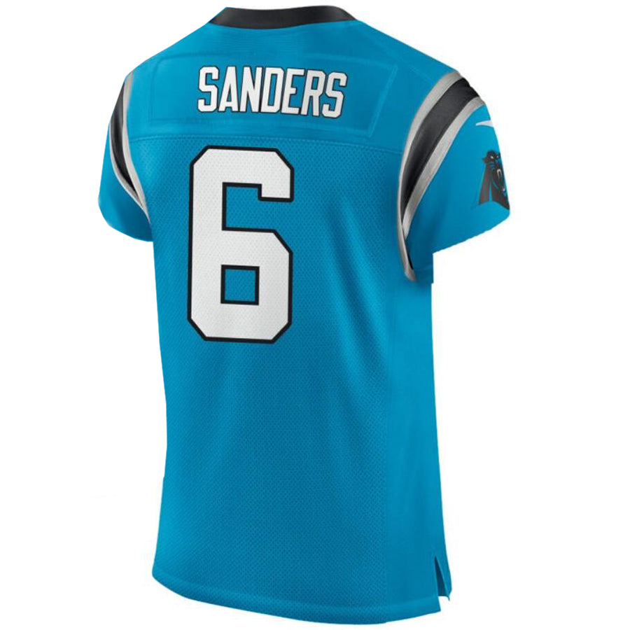 C.Panthers #6 Miles Sanders Blue Stitched Player Classic Elite Football Jerseys football jersey product view 1