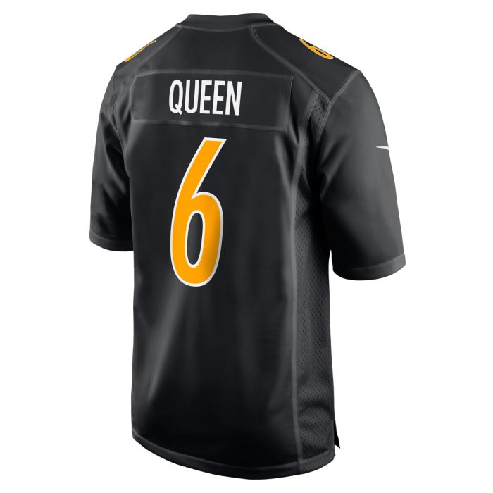 P.Steelers #6 Patrick Queen Player Replica Carbon Black Stitched American Football Jerseys football jersey product view 1