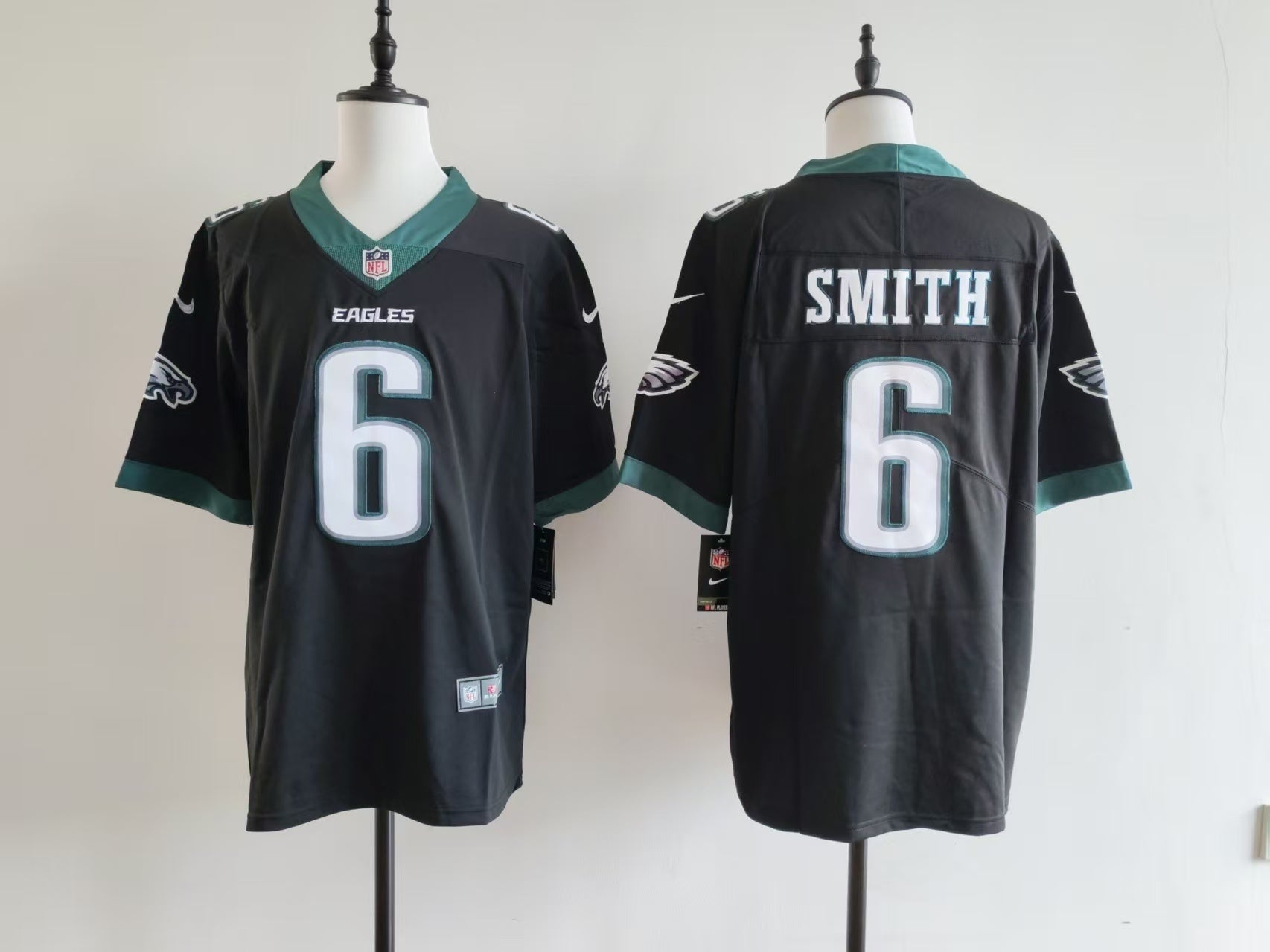 Men's Philadelphia Eagles DeVonta Smith Nike Jersey-Black football jersey product view 1