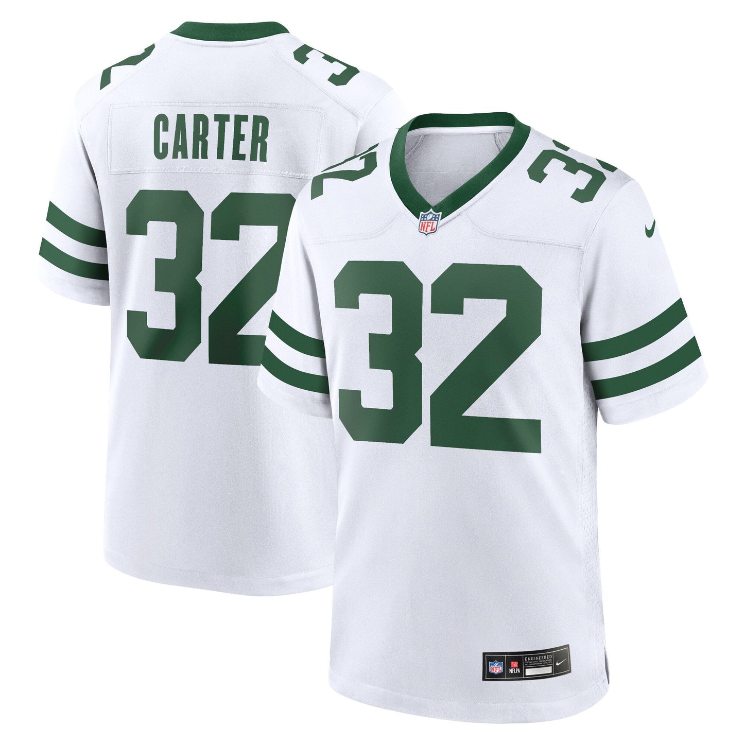 Michael Carter New York Jets Nike Game Jersey - Legacy White football jersey product view 1
