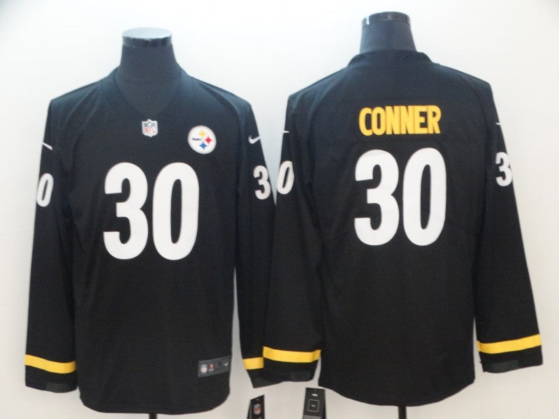 Men's Pittsburgh Steelers James Conner #30 Black Authentic Game Jersey1 football jersey product view 1