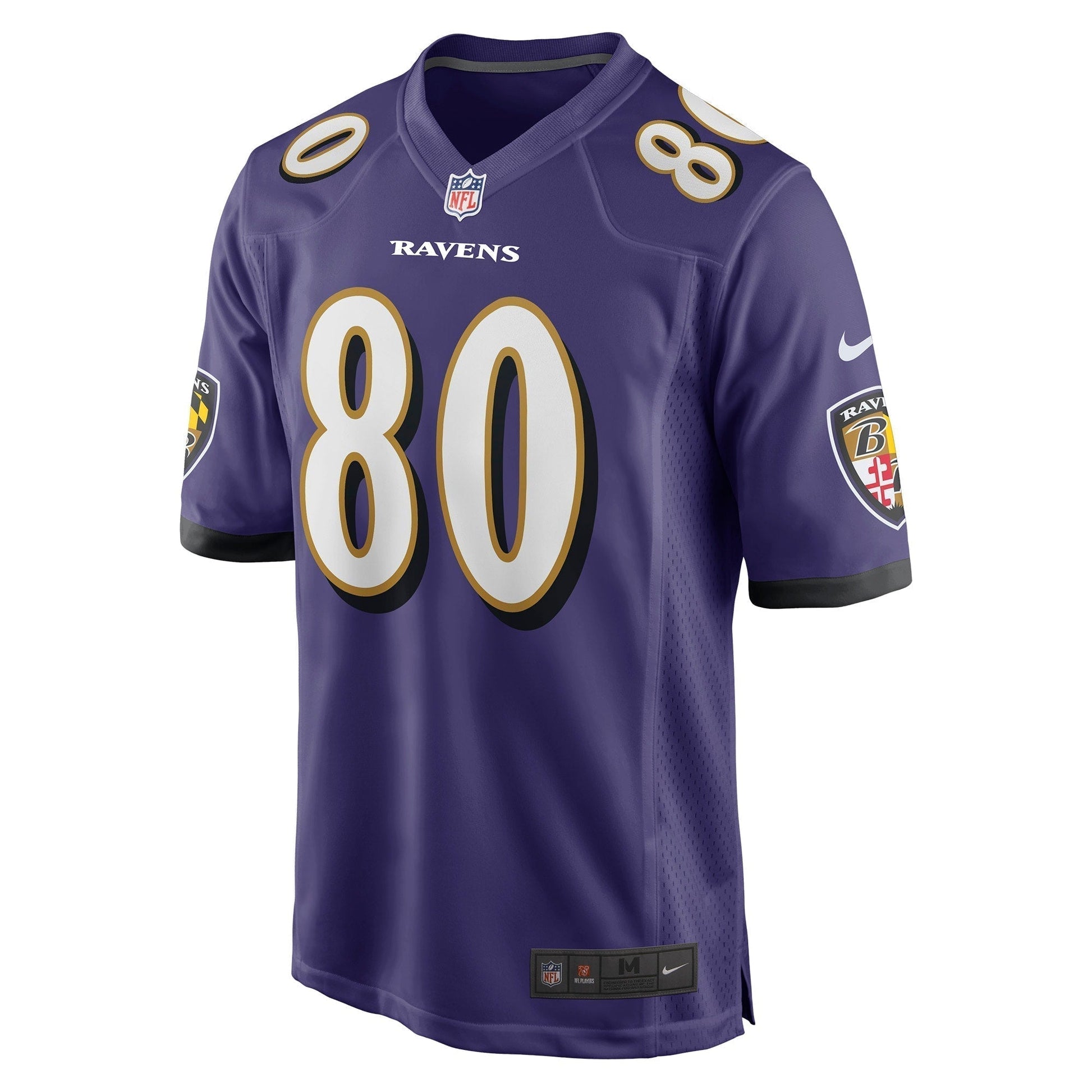 Isaiah Likely Baltimore Ravens Nike Game Jersey - Purple football jersey product view 2