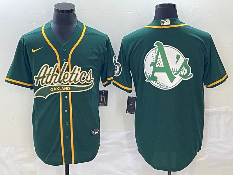 Men's Oakland Athletics Kelly Green Replica Team Jersey1 Joint Edition baseball jersey product view 1