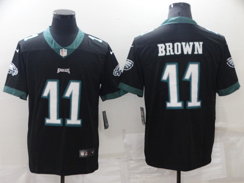 Men's Philadelphia Eagles A.J. Brown #11 Black Game Jersey1 football jersey product view 1
