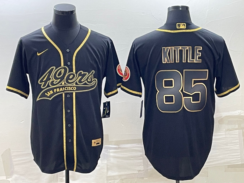 Men's San Francisco 49ers George Kittle #85 Black Player Jersey1 Joint Edition football jersey product view 1