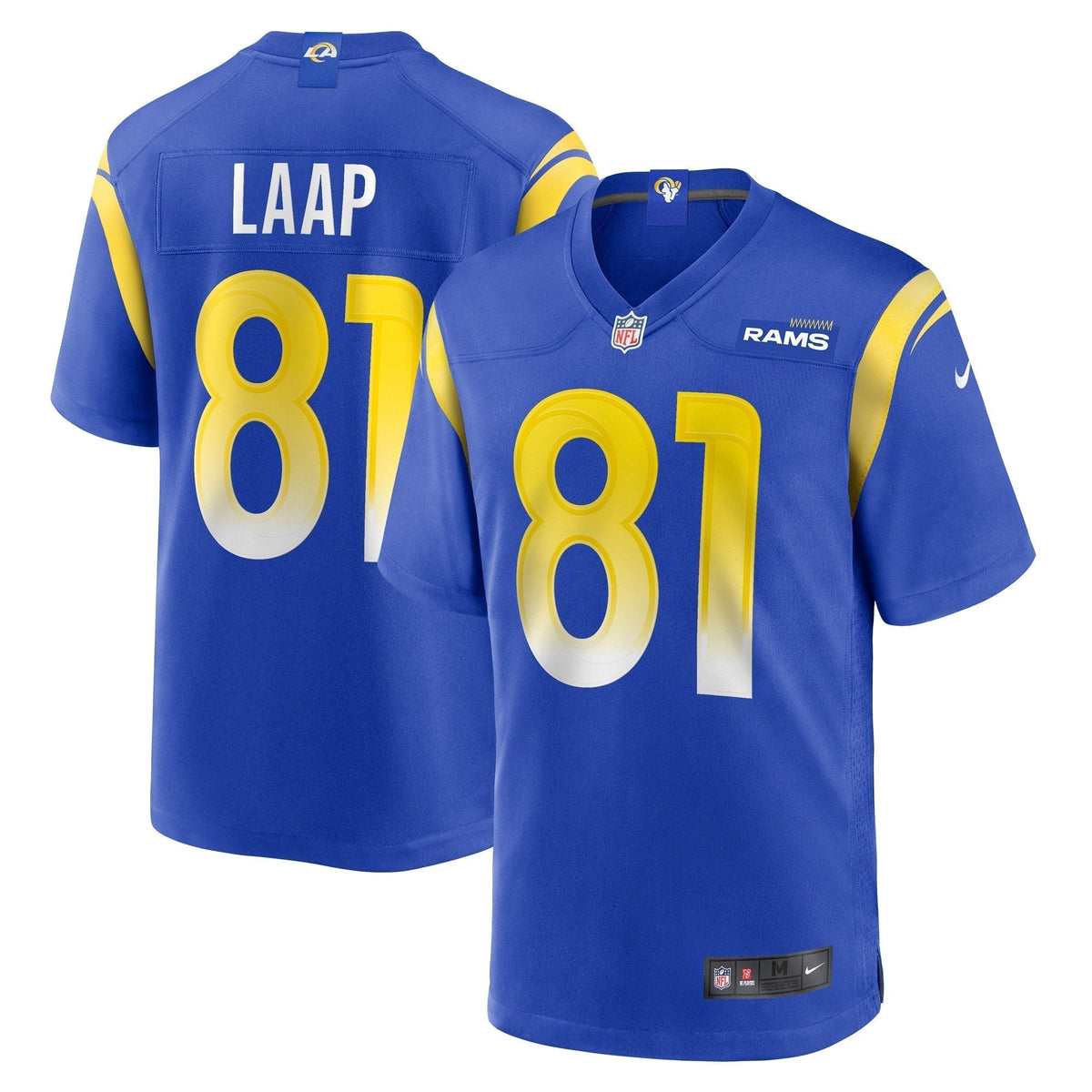 JJ Laap Los Angeles Rams Nike Game Jersey - Royal football jersey product view 1
