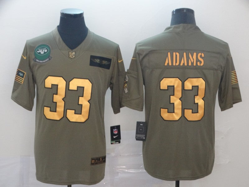Men's New York Jets Jamal Adams #33 Brown Game Player Jersey1 football jersey product view 1
