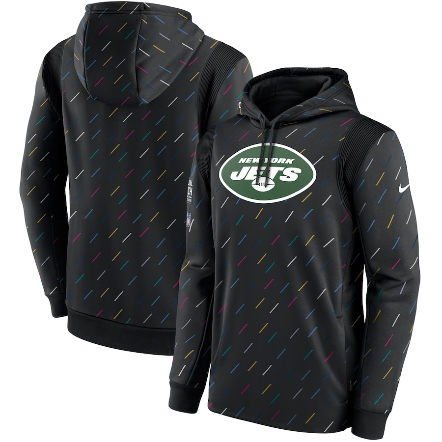Men's New York Jets NFL 2021 Salute to Service Hoodie1 Black football jersey product view 1
