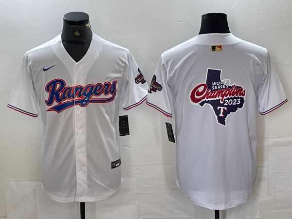 Men's Texas Rangers White 2024 Gold Collection Game Jersey baseball jersey product view 1