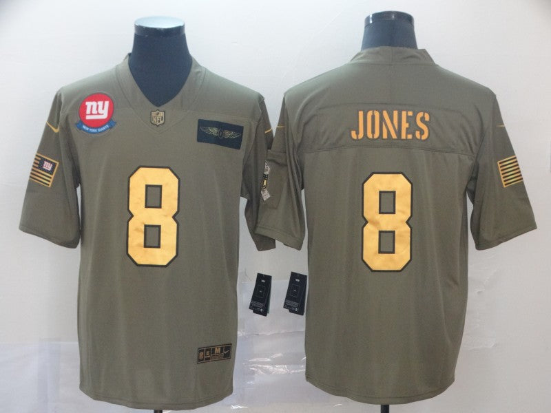 Men's New York Giants Daniel Jones #8 Brown Game Player Jersey1 football jersey product view 1