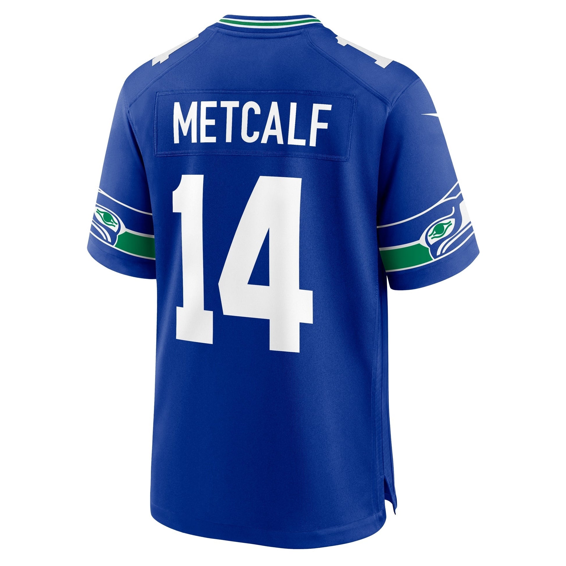 DK Metcalf Seattle Seahawks Nike Throwback Game Jersey - Royal football jersey product view 3
