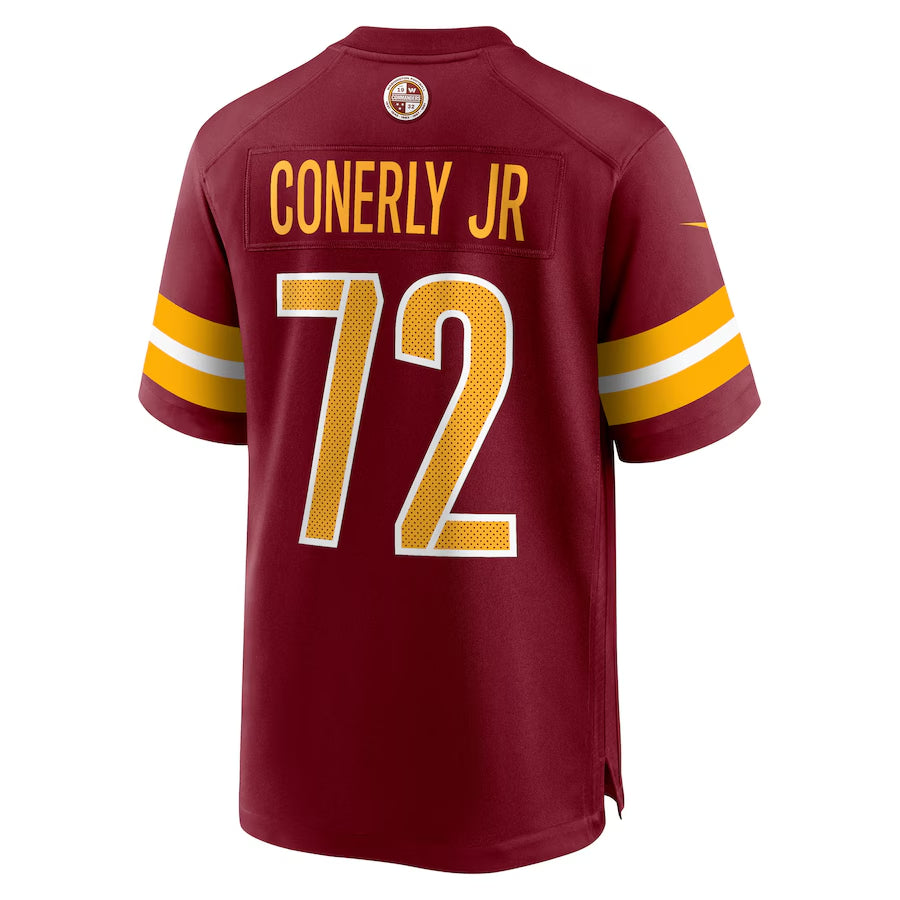 Men's Washington Commanders Josh Conerly Jr. Nike Burgundy 2025 NFL Draft First Round Pick Game Jersey football jersey product view 3