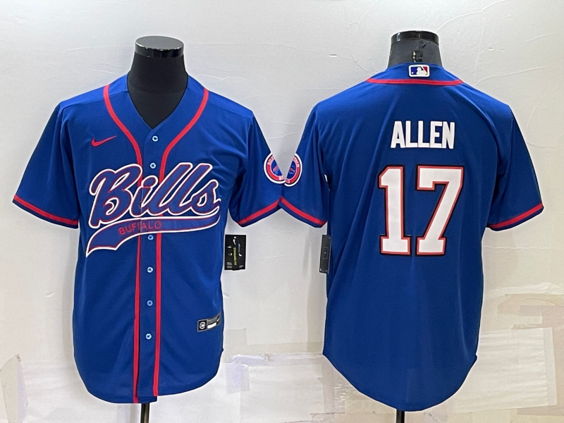 Men's Buffalo Bills Josh Allen #17 Royal Game Jersey1 Joint Edition football jersey product view 1