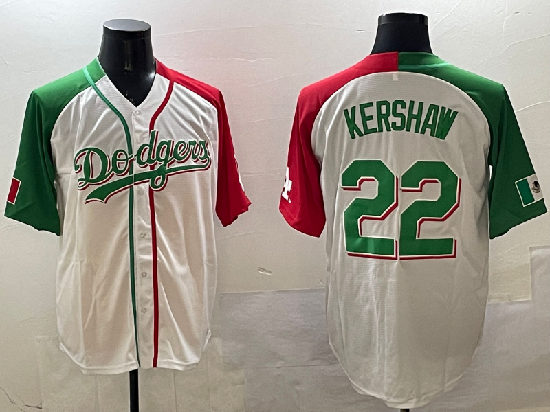 Men's Los Angeles Dodgers Clayton Kershaw #22 White Player Jersey1 baseball jersey product view 1