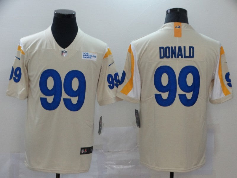 Men's Los Angeles Rams Aaron Donald #99 Beige Vapor Limited Jersey1 football jersey product view 1