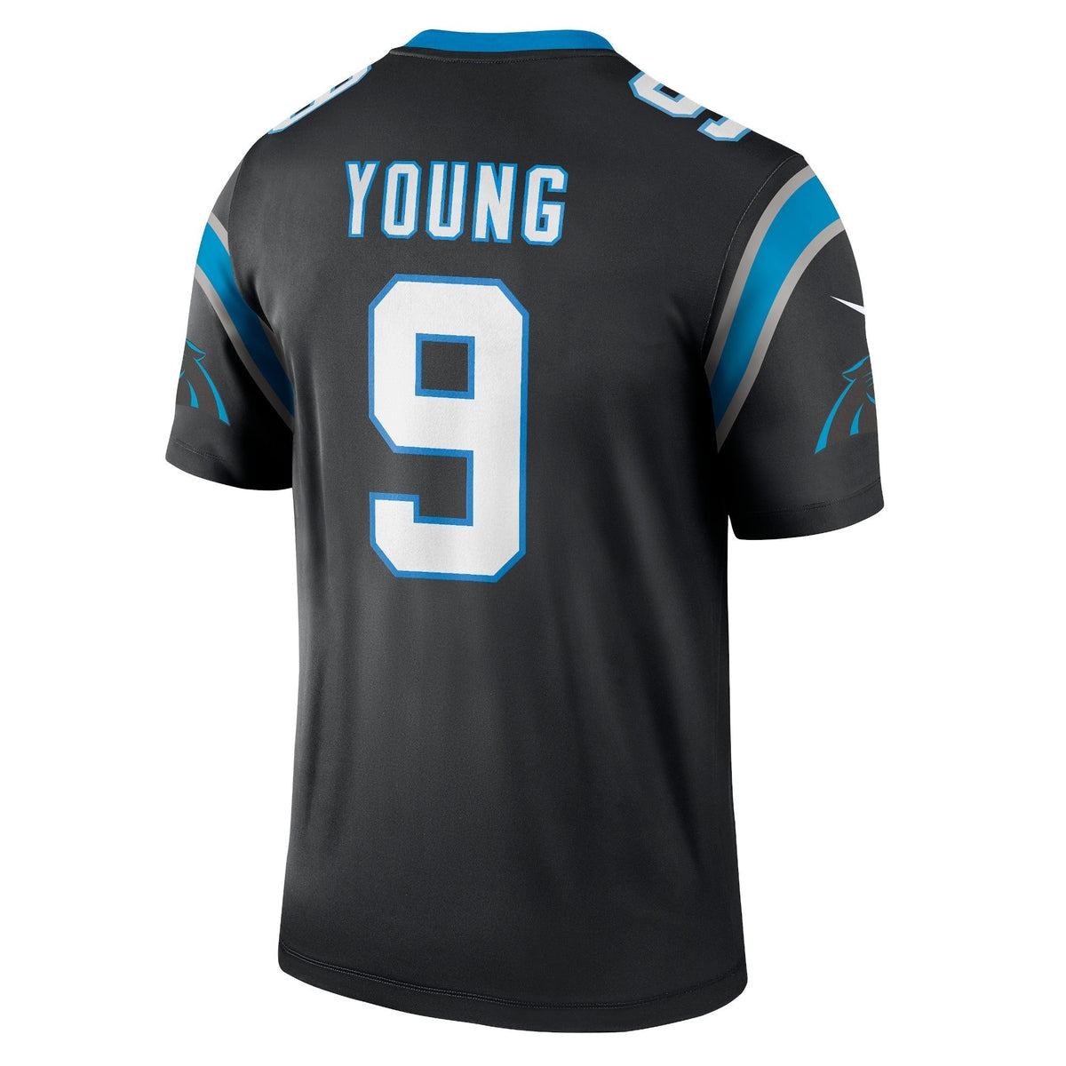 Bryce Young Carolina Panthers Nike Legend Jersey - Black football jersey product view 3
