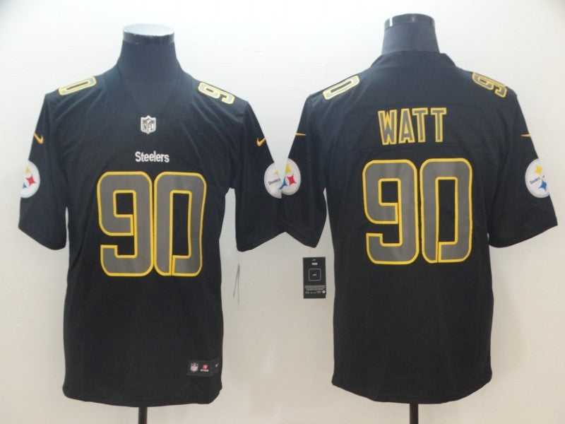 Men's Pittsburgh Steelers T.J. Watt Black Game Jersey1 football jersey product view 1