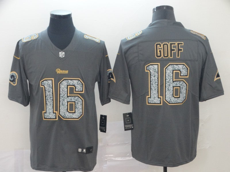 Men's Los Angeles Rams Jared Goff #16 Gray Game Jersey1 football jersey product view 1