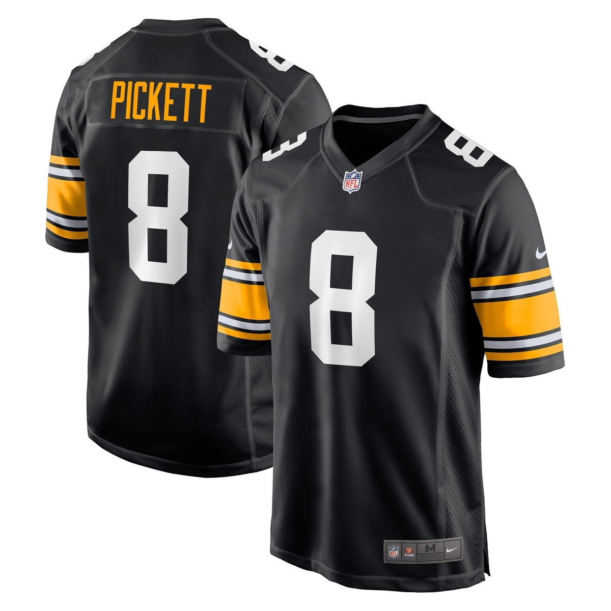Kenny Pickett Pittsburgh Steelers Nike Alternate Game Jersey - Black football jersey product view 1