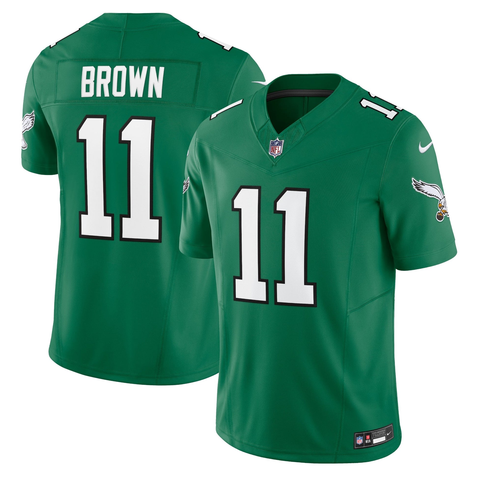 Philadelphia Eagles 11# A.J. Brown Nike Vapor F.U.S.E. Limited Jersey football jersey product view 1
