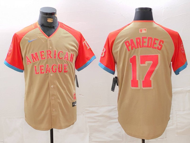 Men's American League Isaac Paredes #17 Cream 2024 MLB All-Star Game Limited Player Jersey1 baseball jersey product view 1