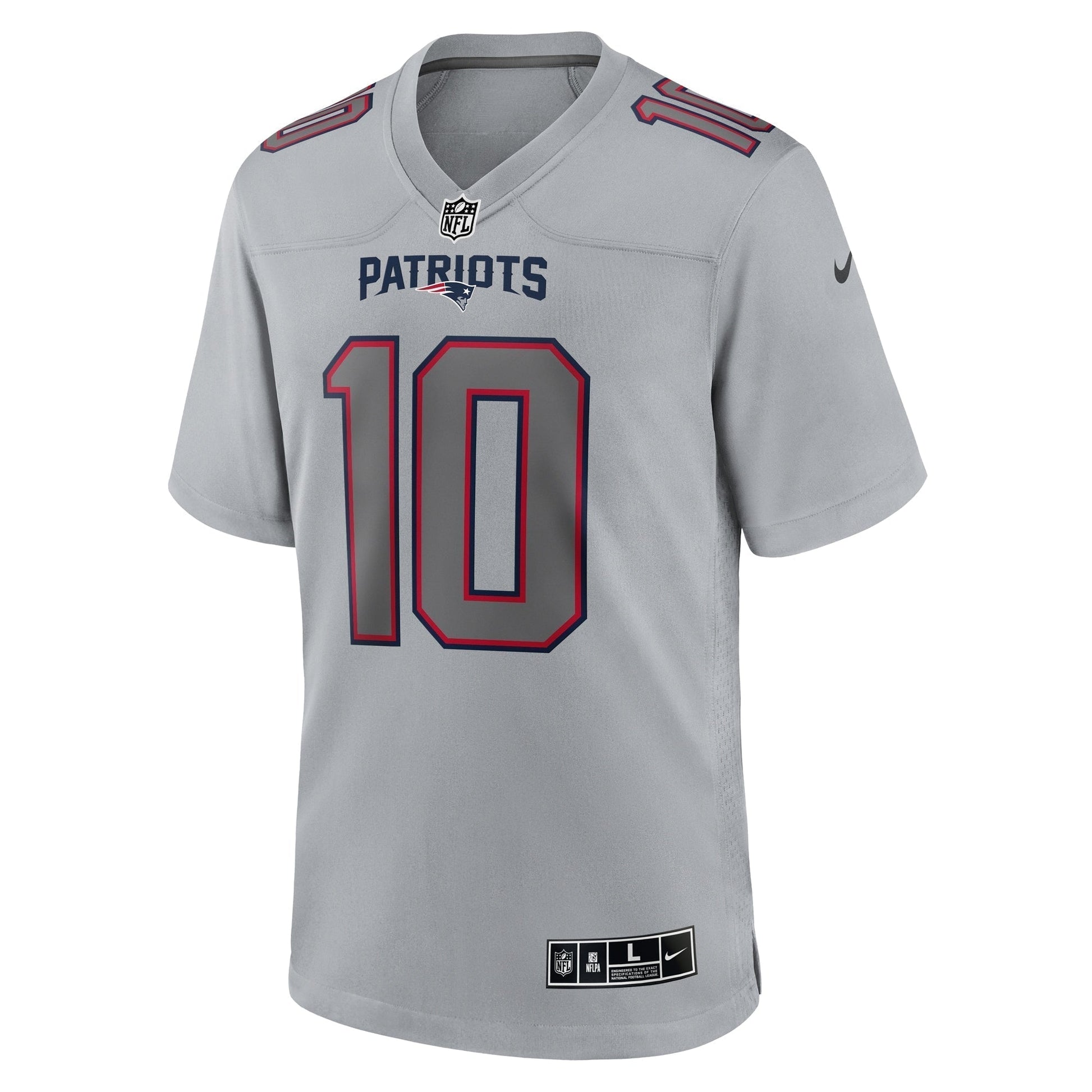 Mac Jones New England Patriots Nike Atmosphere Fashion Game Jersey - Gray football jersey product view 2
