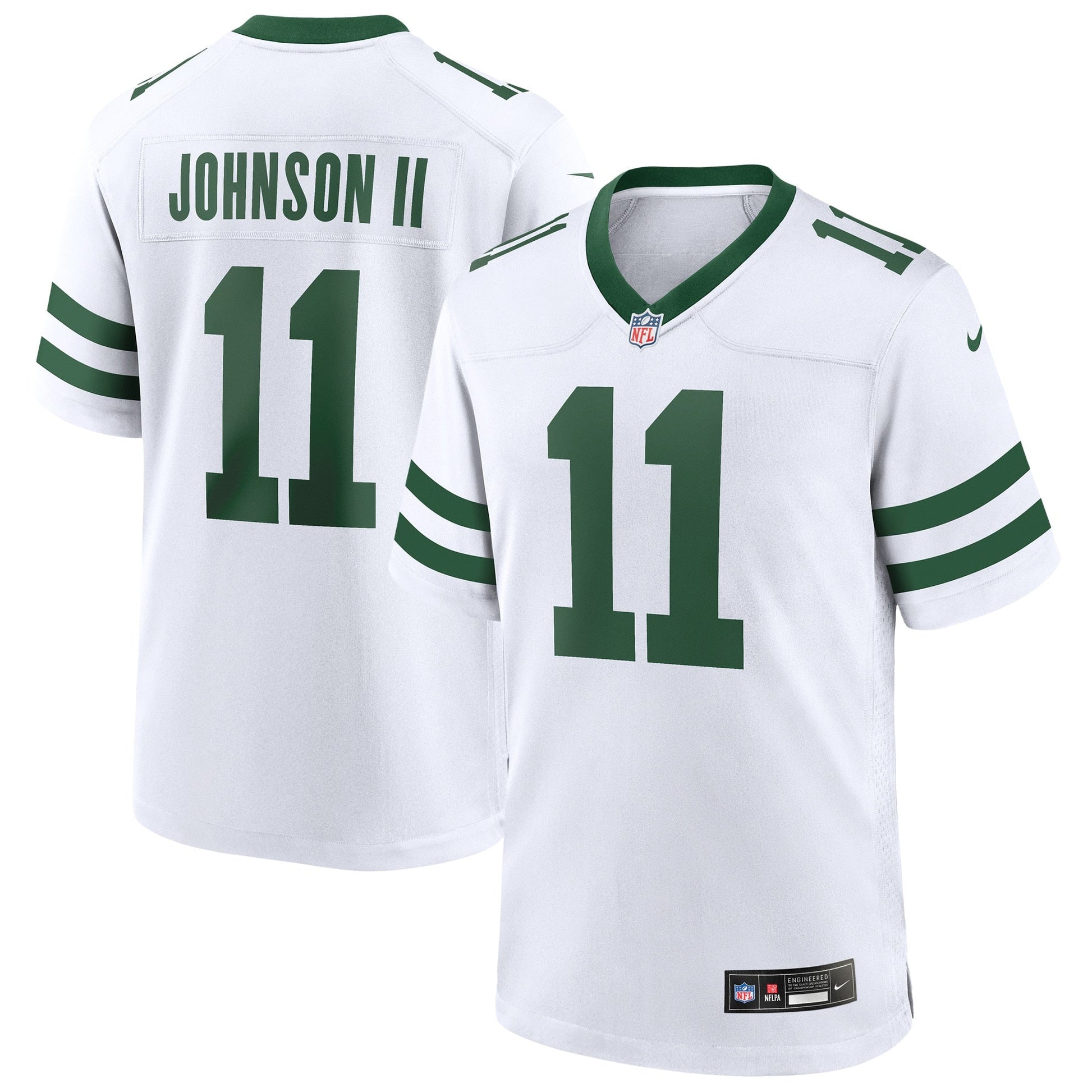 Jermaine Johnson II New York Jets Nike Game Jersey - Legacy White football jersey product view 1