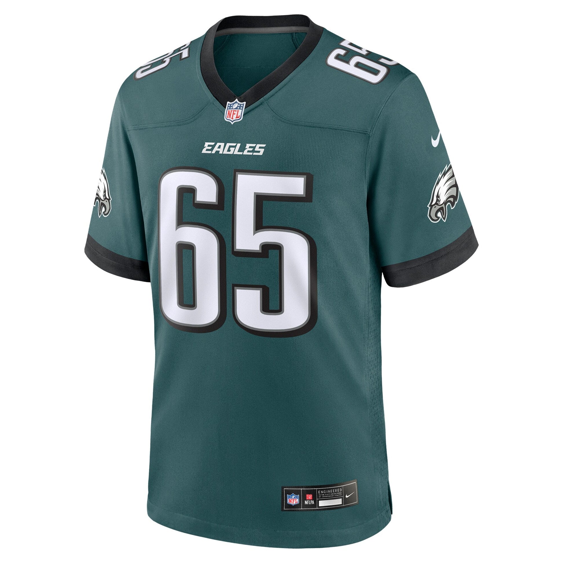 Lane Johnson Philadelphia Eagles Nike Team Game Jersey - Midnight Green football jersey product view 2