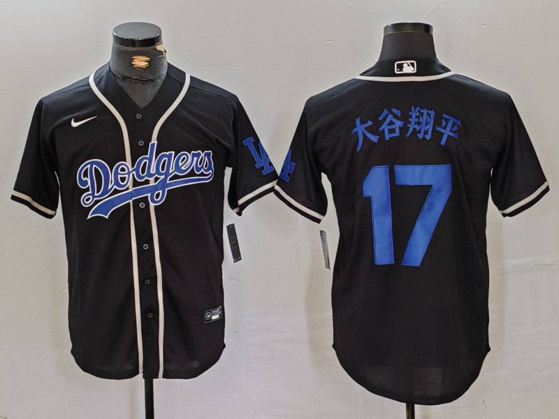 Men's Los Angeles Dodgers Shohei Ohtani #17 Black Game Jersey1 baseball jersey product view 1