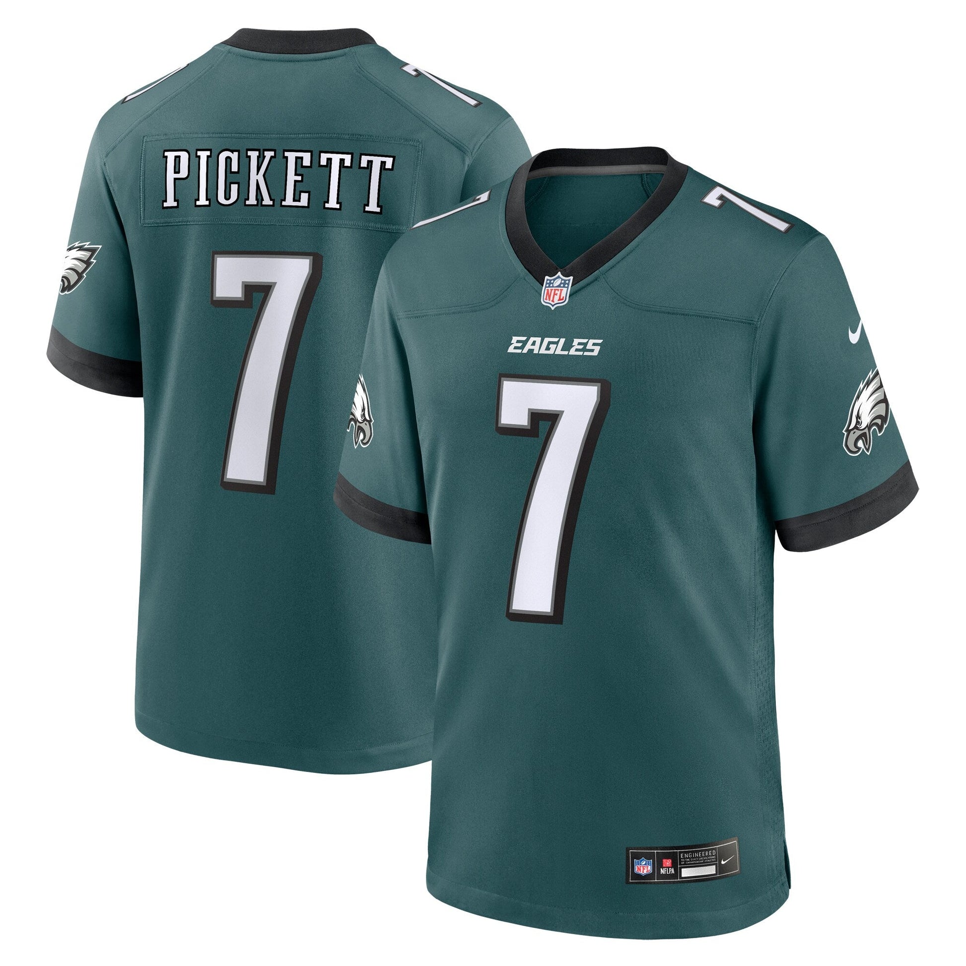 Kenny Pickett Philadelphia Eagles Nike Game Jersey - Midnight Green football jersey product view 1