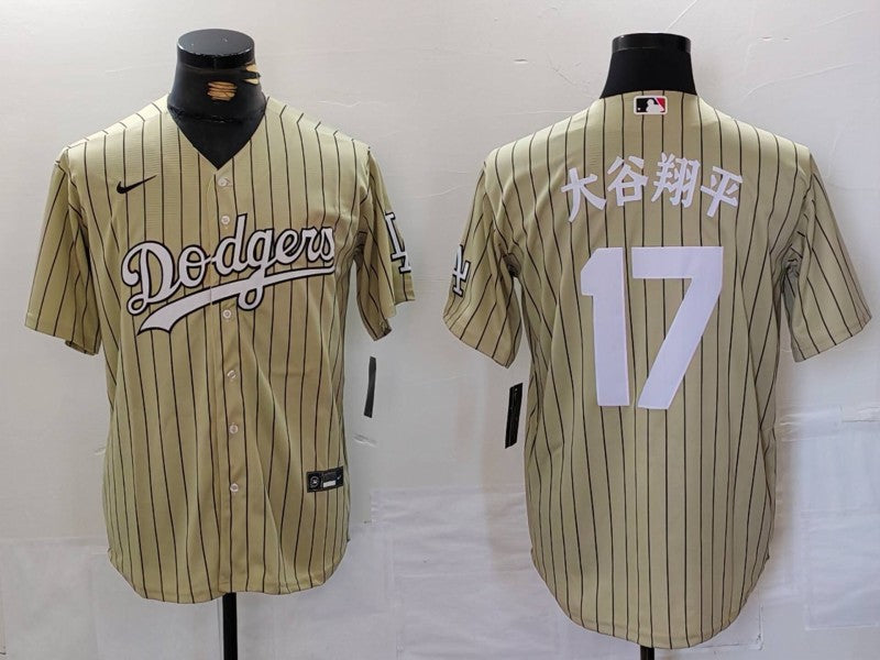 Men's Los Angeles Dodgers Shohei Ohtani #17 Gold Limited Player Jersey1 baseball jersey product view 1