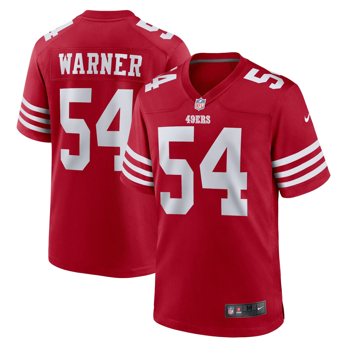 Fred Warner San Francisco 49ers Nike Game Jersey - Scarlet football jersey product view 1