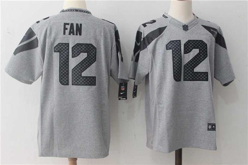 Men's Seattle Seahawks 12th Fan Gray Game Jersey football jersey product view 1