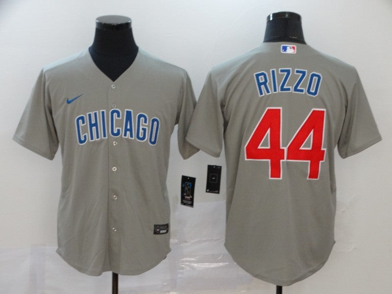 Men's Chicago Cubs Anthony Rizzo #44 Gray Replica Baseball Jersey1 baseball jersey product view 1