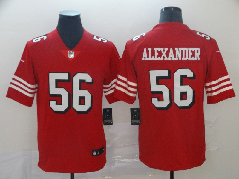 Men's San Francisco 49ers Kwon Alexander #56 Red Game Player Jersey1 football jersey product view 1