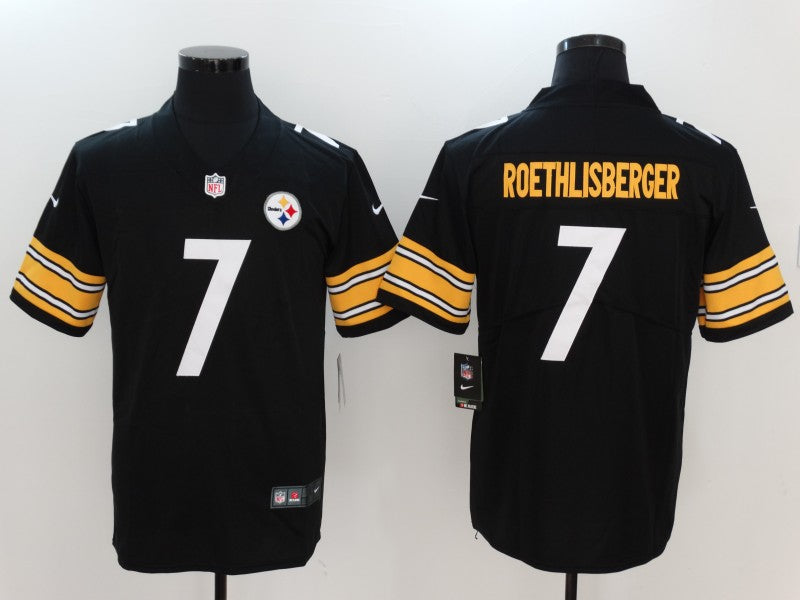 Men's Pittsburgh Steelers Ben Roethlisberger #7 Black Game Jersey1 football jersey product view 1