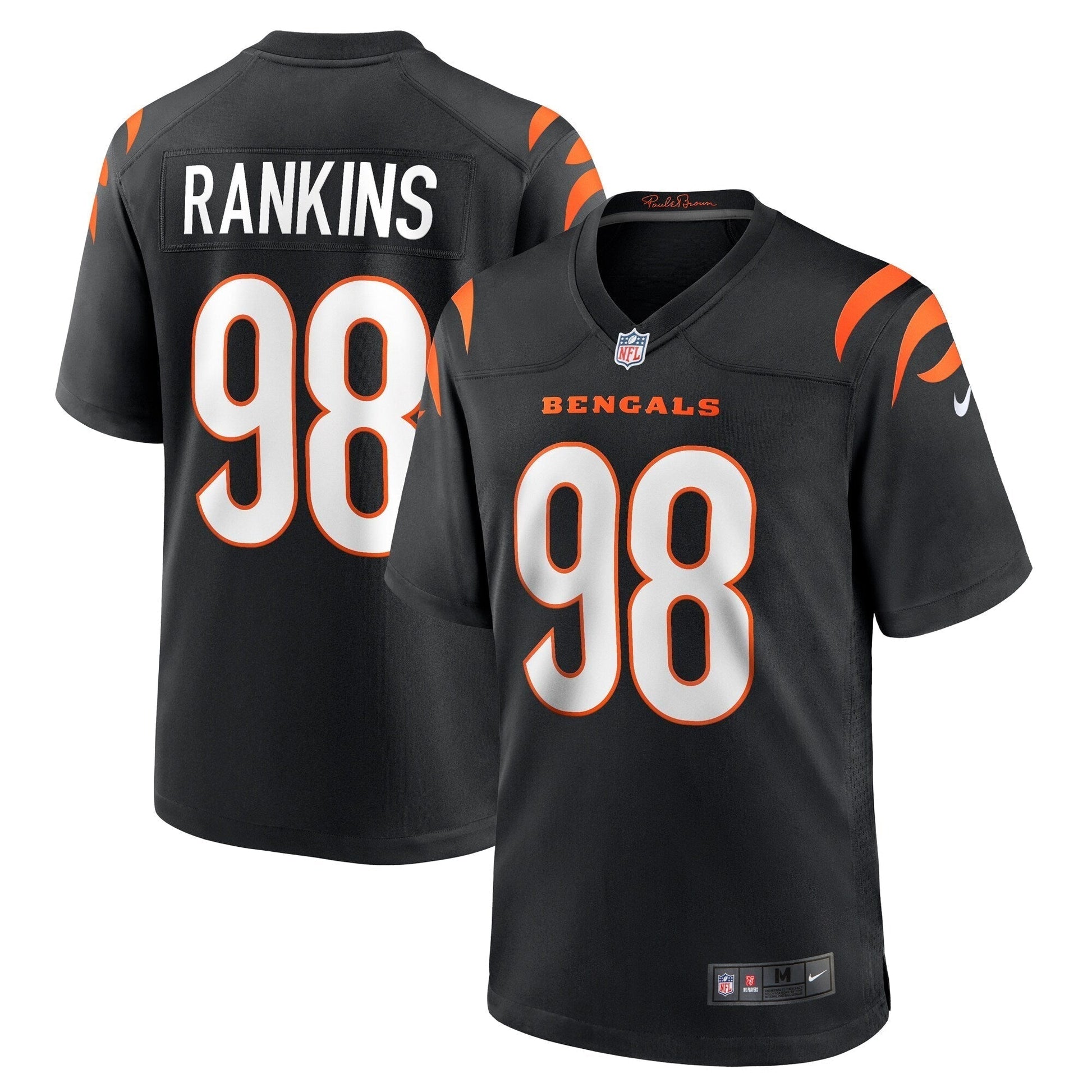 Sheldon Rankins Cincinnati Bengals Nike Game Jersey - Black football jersey product view 1