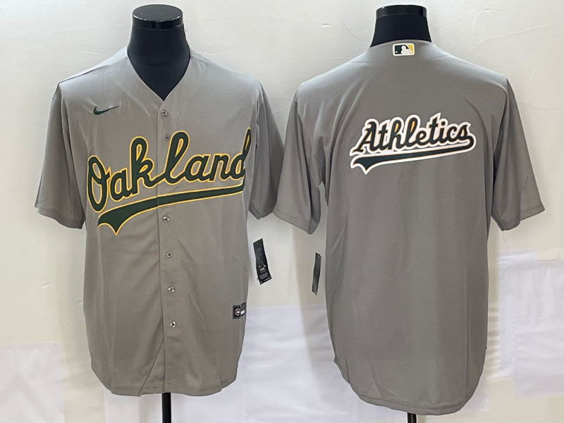 Men's Oakland Athletics Gray Replica Player Jersey1 baseball jersey product view 1