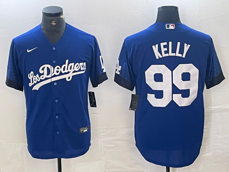 Men's Los Angeles Dodgers Joe Kelly #99 Blue Player Jersey1 baseball jersey product view 1