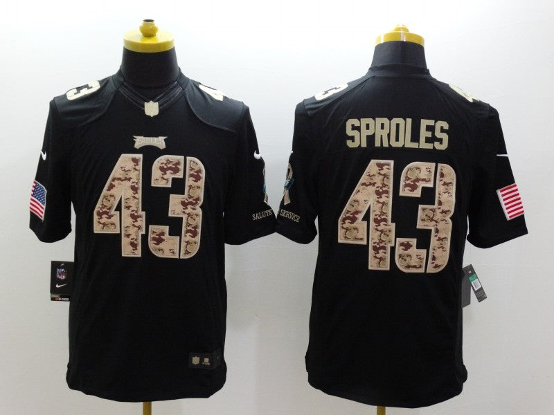 Men's Philadelphia Eagles Darren Sproles #43 Black Game Player Jersey1 football jersey product view 1