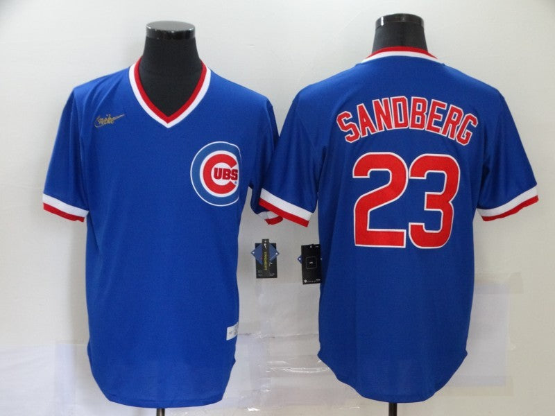 Men's Chicago Cubs Ryne Sandberg #23 Blue Alternate Game Jersey1 baseball jersey product view 1