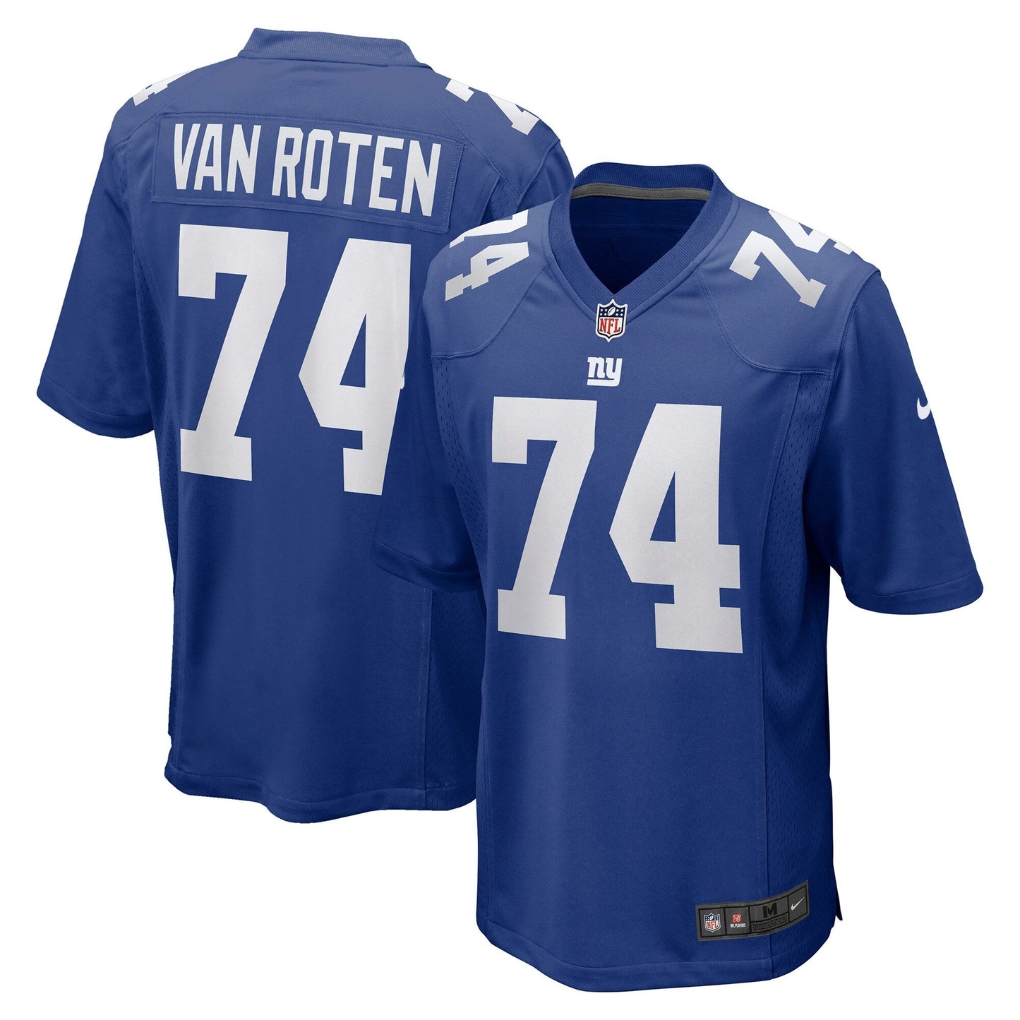 Greg Van Roten New York Giants Nike Team Game Jersey - Royal football jersey product view 1