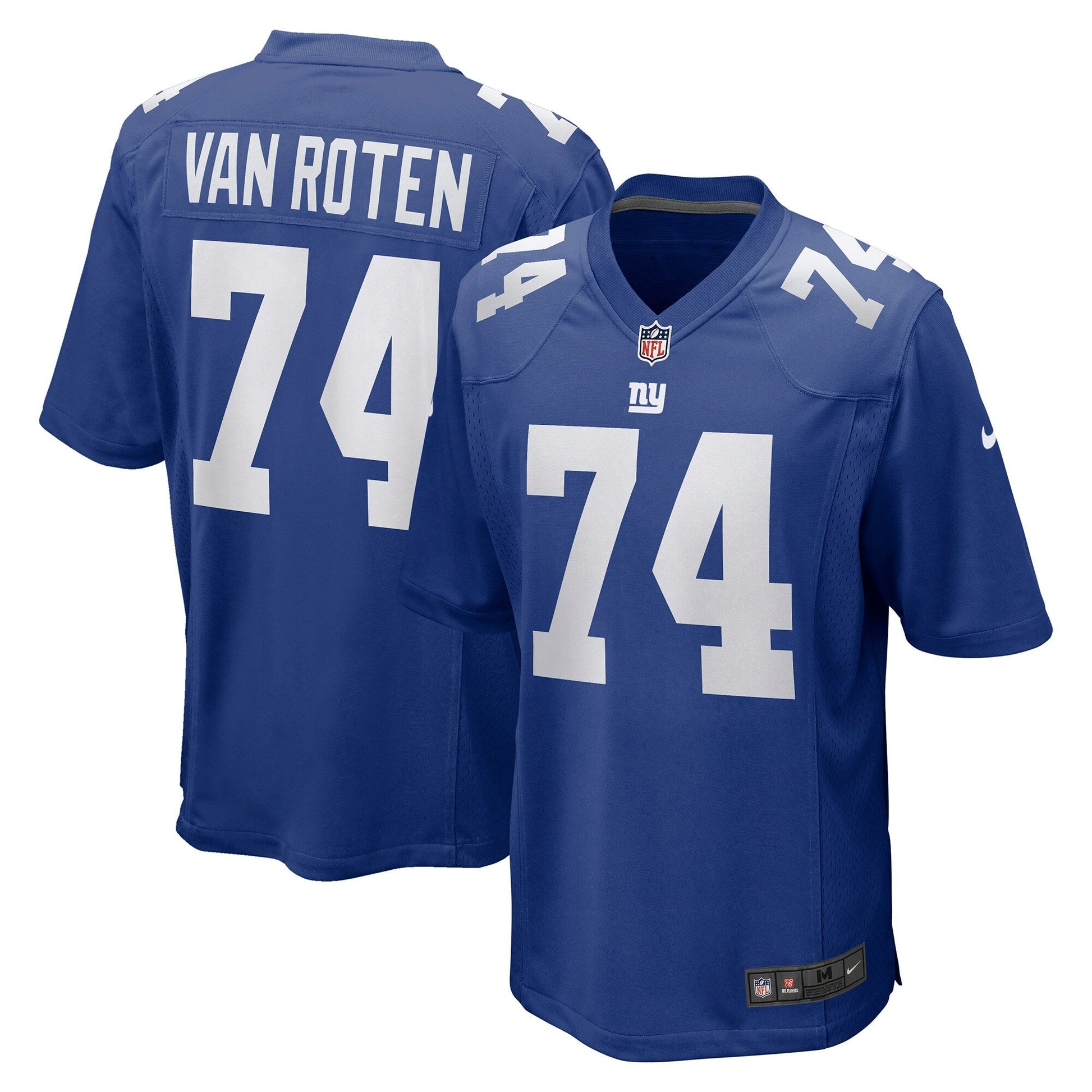 Greg Van Roten New York Giants Nike Team Game Jersey - Royal football jersey product view 1