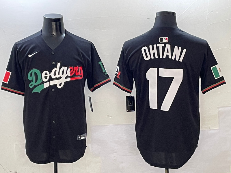 Men's Los Angeles Dodgers Shohei Ohtani Black Game Player Jersey1 baseball jersey product view 1