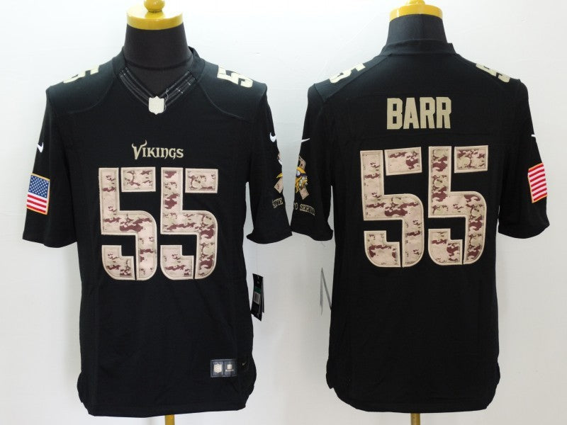 Men's Minnesota Vikings Anthony Barr #55 Black Game Player Jersey1 football jersey product view 1