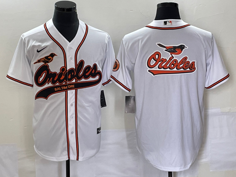 Men's Baltimore Orioles White Replica Team Jersey1 Joint Edition baseball jersey product view 1