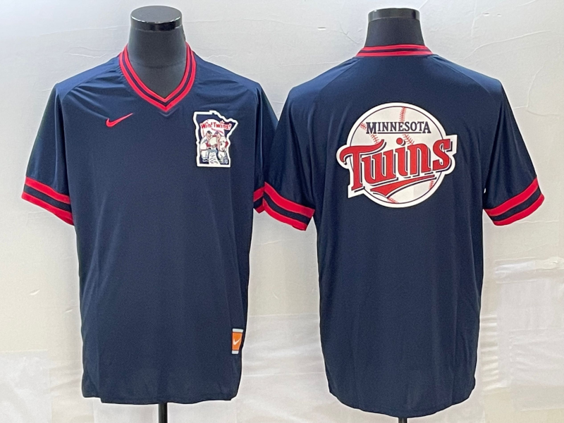 Men's Minnesota Twins Navy Replica Jersey1 baseball jersey product view 1